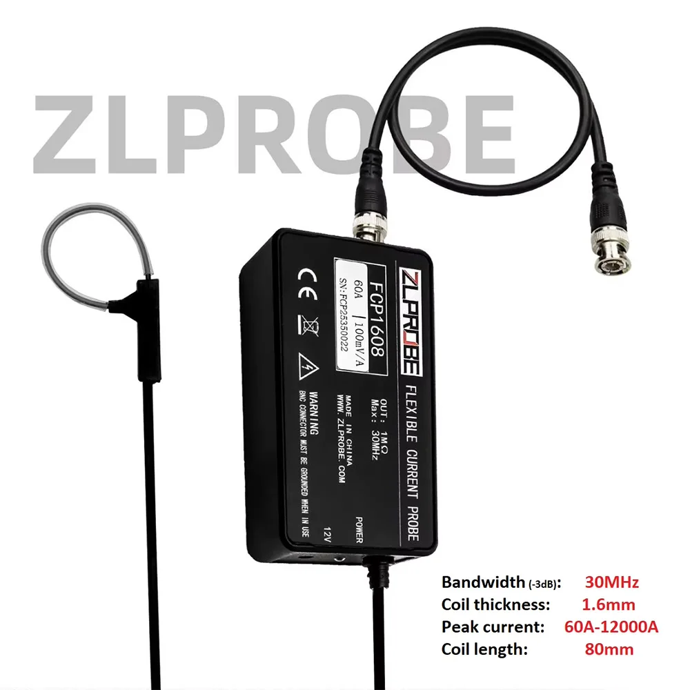 Rogowski لفائف التيار المتناوب/تيار مستمر التحقيق الحالي FCP1608 سلسلة عالية الدقة راسم الذبذبات الحالي عرض النطاق الترددي 30 ميجا هرتز #2