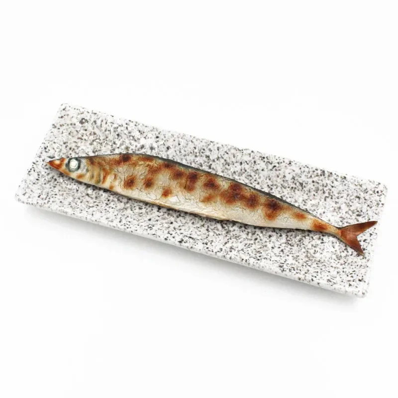 Saury Model New Fashion PVC Simulation Barbecue Meat Japanese Cuisine Food Toy Model Photography Ornaments Gift Safe Secure