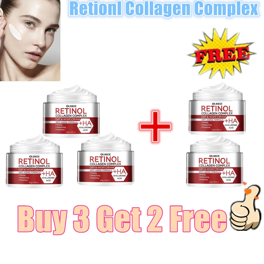 

5X Ouhoe Retinol Wrinkle Removing Cream Anti Aging Firming Lifting Fade Fine Lines Moisturizing Brightening Skin Korean Cosmeti