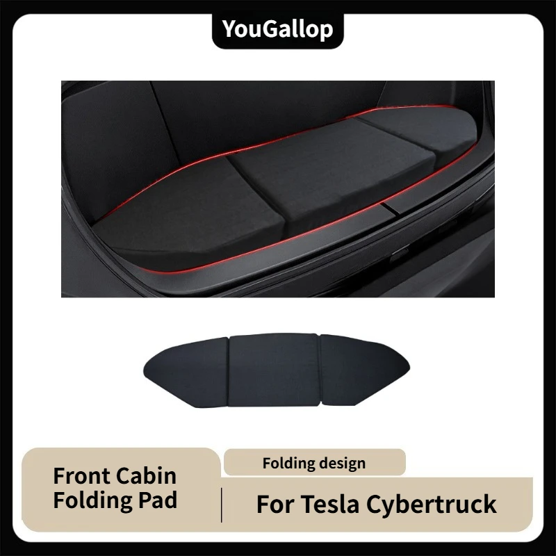 

Подушка сиденья для Tesla Cybertruck 2024, автомобильные аксессуары, передний багажник, мягкая губчатая подушка, складной коврик для багажника, портативный, для кемпинга