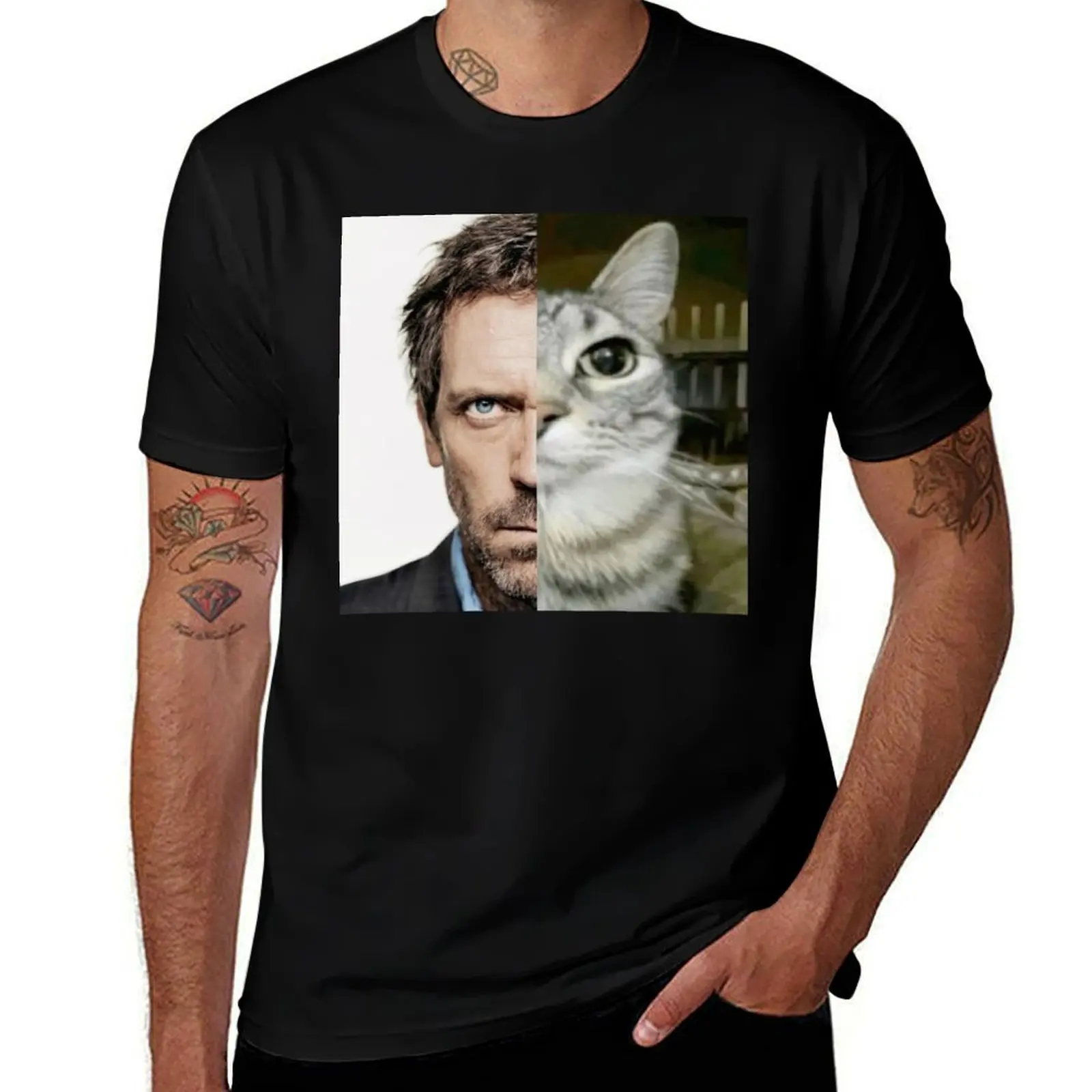 

House MD Cat Meme T-Shirt cute clothes Clothing topping black t shirts for men