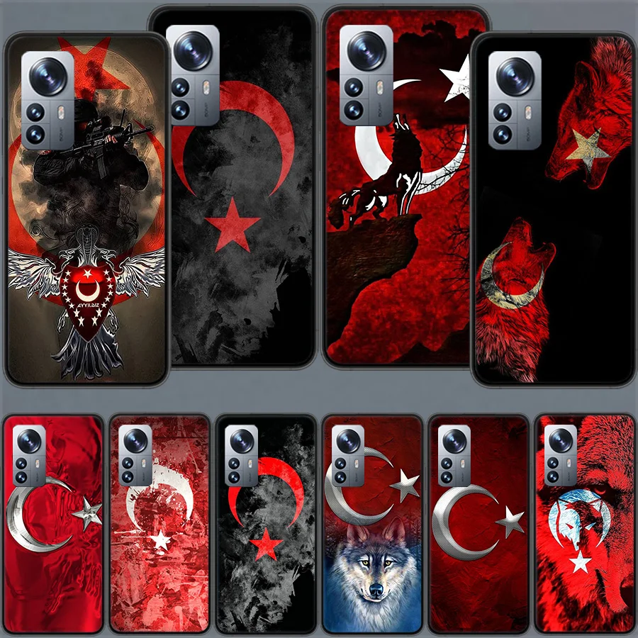 Turkey Turkish Flag Phone Case For Xiaomi Poco X6 X5 Pro 5G X4 F4 GT X3 F6 M5 M5S M4 M3 F5 F3 F2 F1 Mi Note 10 Lite Cover Capa