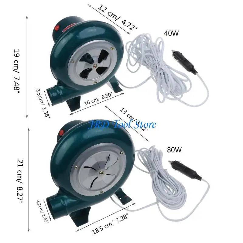A2UD 12V 자동차 소켓 전원 BBQ 팬 바베큐 공기 송풍기 캠핑 헤어 드라이어 도구