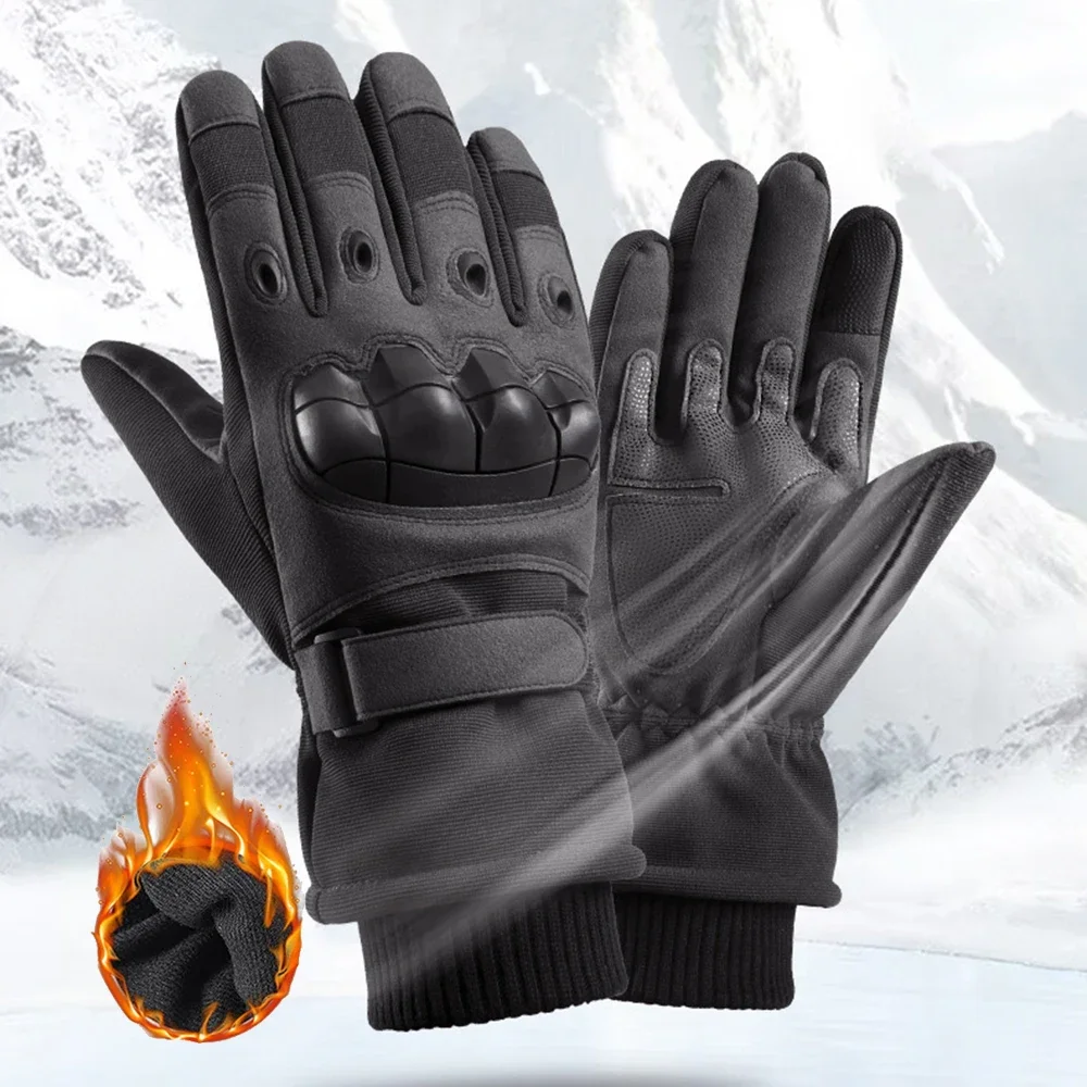 

Winter Cold-proof Motorcycle Gloves Full Finger Military Glove Outdoor Sport Guantes Para Motociclistas Black Motocross Glove