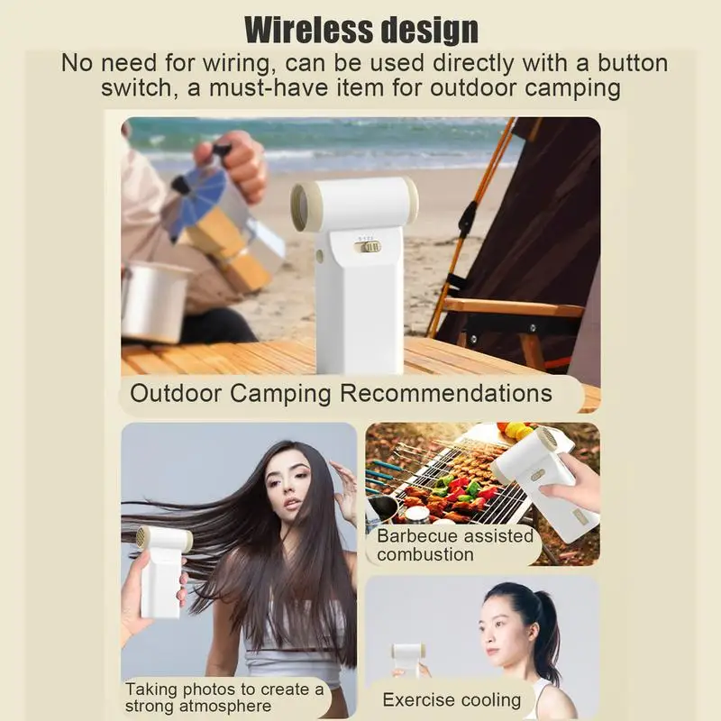 Portable Air Duster Brushless Turbofan Mini Air Blower With 110000 RPM Pocket Size 3-Speed Adjustable Multipurpose For Floors