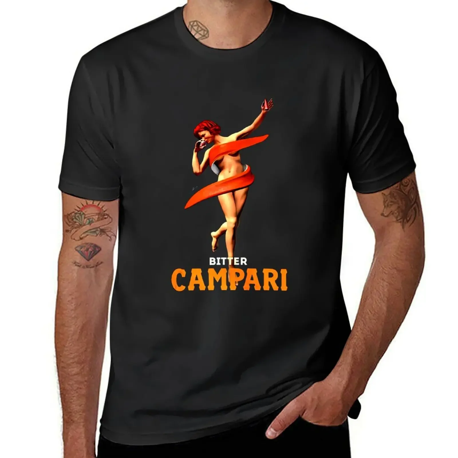 

Горькая футболка CAMPARI, футболки, женская футболка с принтом фруктов ткацкого станка