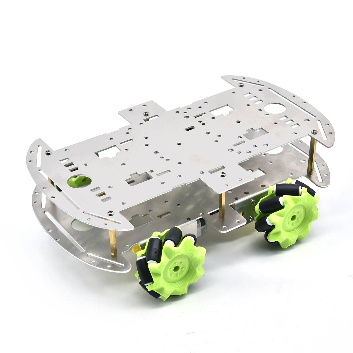4WD aluminiowe koło Mecanum inteligentny robot zestaw podwozia samochodu dla robota Arduino pojedyncze/podwójne podwozie robota DIY elektroniczne zabawki do robienia