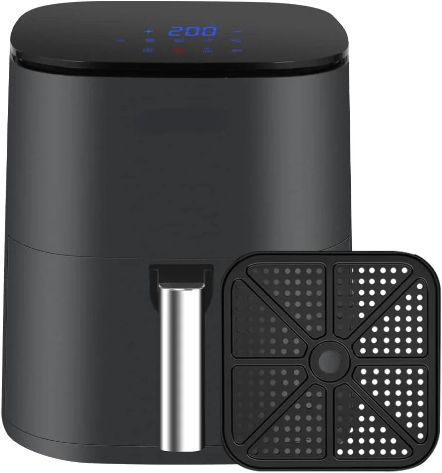 

6 Quart Compact Air Fryer Oven: Oilless, Nonstick, Dishwasher-Safe Basket, Exclusive Recipes, Tempered Glass Door