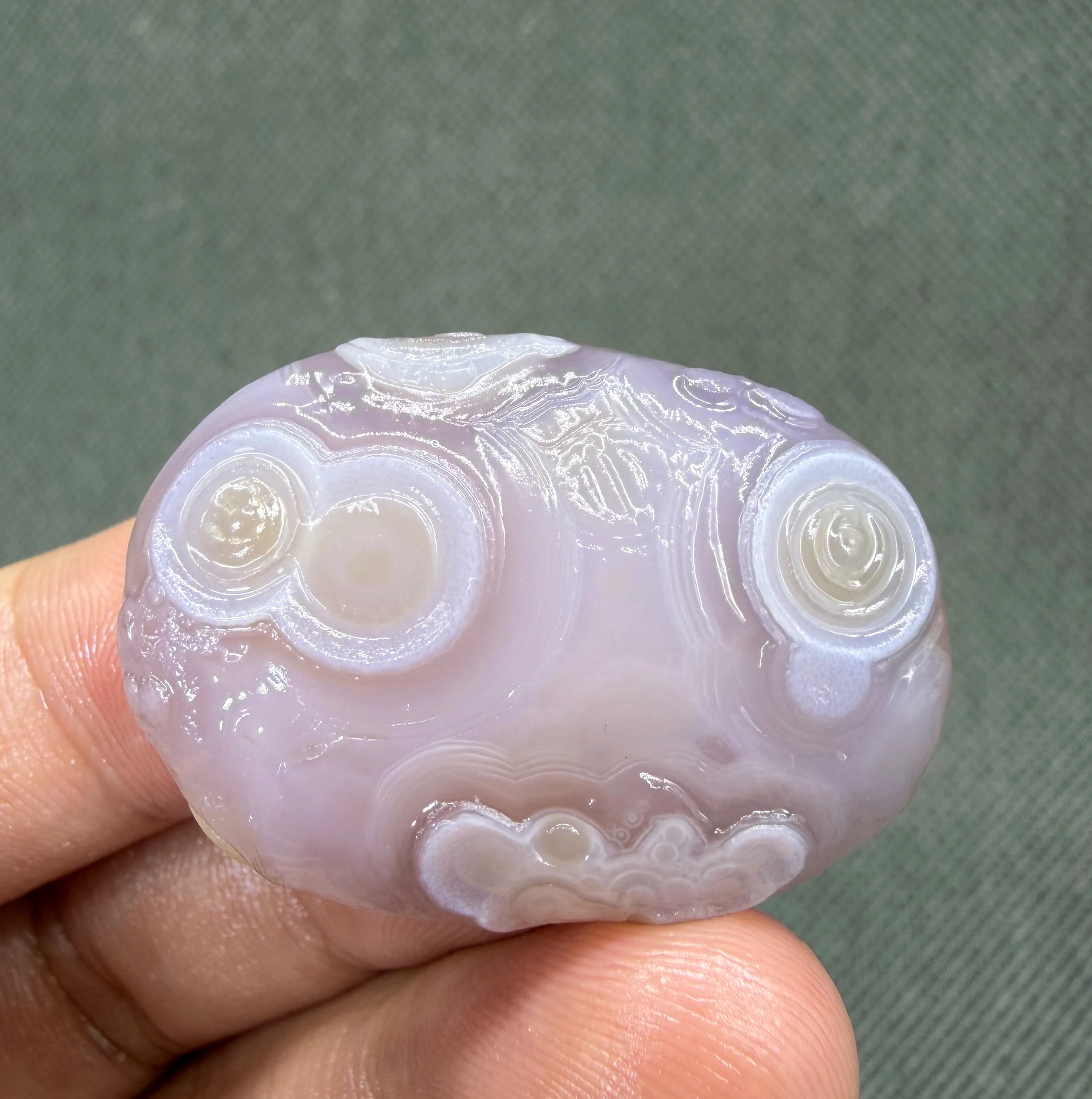Very rare! 15 g Natural lavender Flower Eye Agate Blossom Eye Agate Mineral Specimen