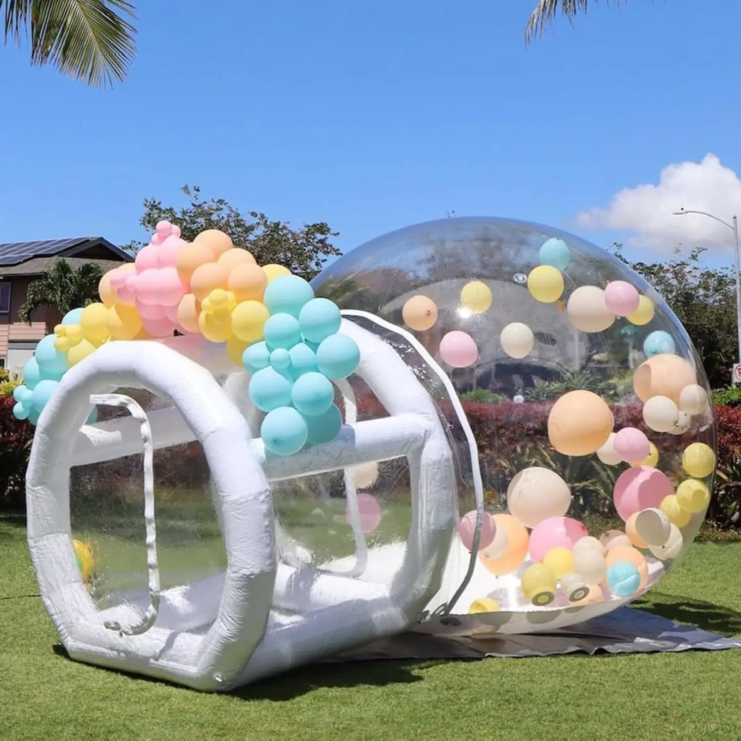 Kids Birthday Party Balloons Fun House Clear Inflatable Dome Marquee Transparent Inflatable Bubble House Tent