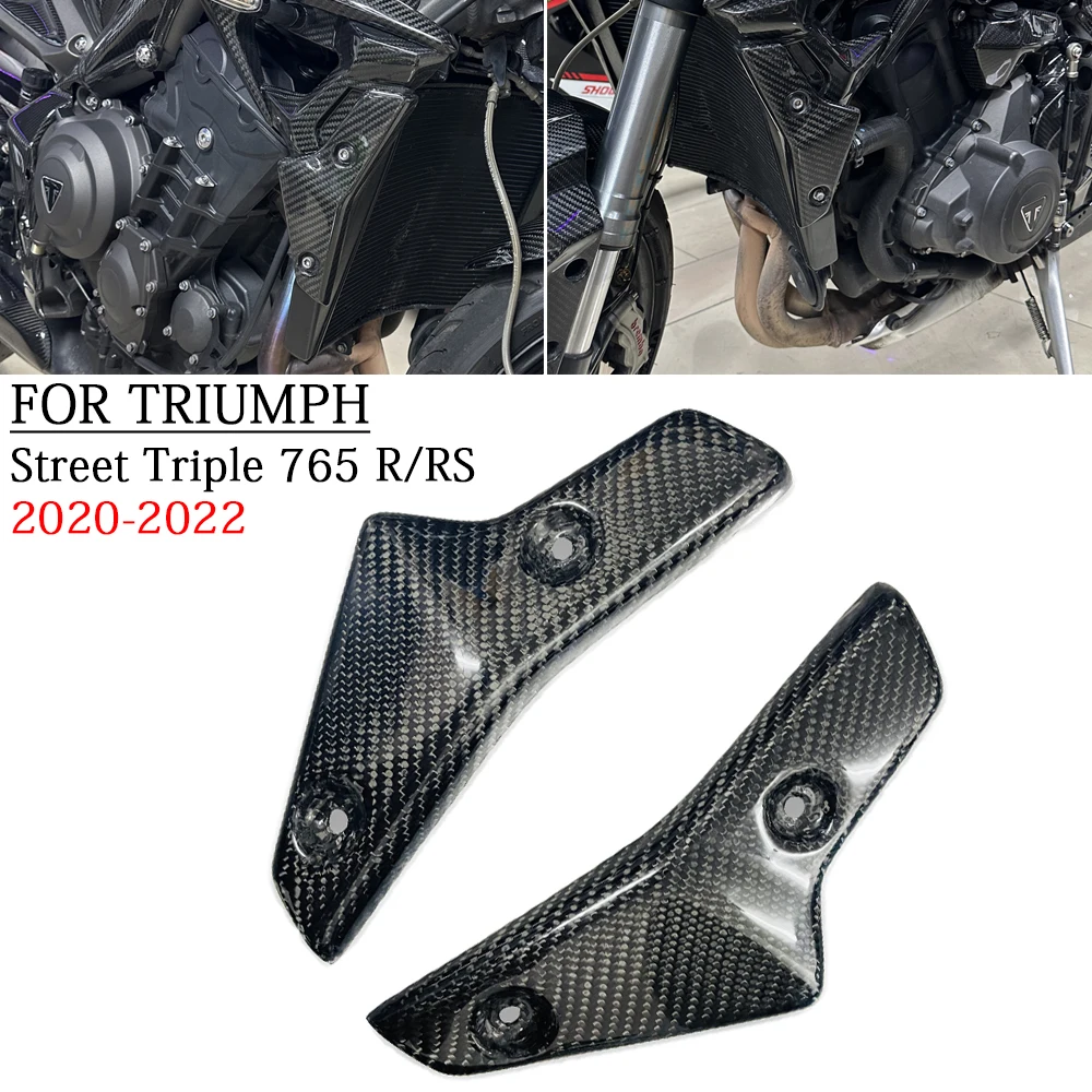

For Triumph Street Triple 660 765 R RS 2016 2020 2021 2022 Carbon Fiber Motorcycle Water tank protection board Accessories