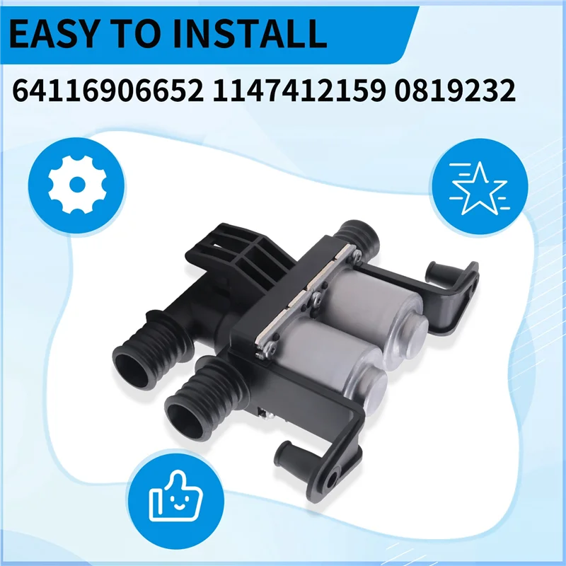 

A02Q-водяной клапан управления нагревателем 64116906652 1147412159 0819232 для BMW E60 E63 E64 E65 M5 525I 528I 535I 545I