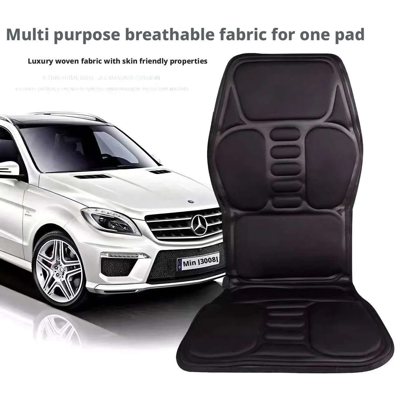 

Массажная накидка для автомобиля - 2-в-1 для использования в автомобиле и дома, расслабляющий массажер для бедер, поясницы и шейного отдела позвоночника, с подогревом, массажная подушка и спинка