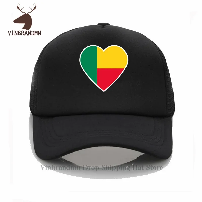 Beninese Heartbeat I Love Benin Country Flag Heart Family Baseball Cap outdoor summer visor bucket hats 100% cotton fishing hats