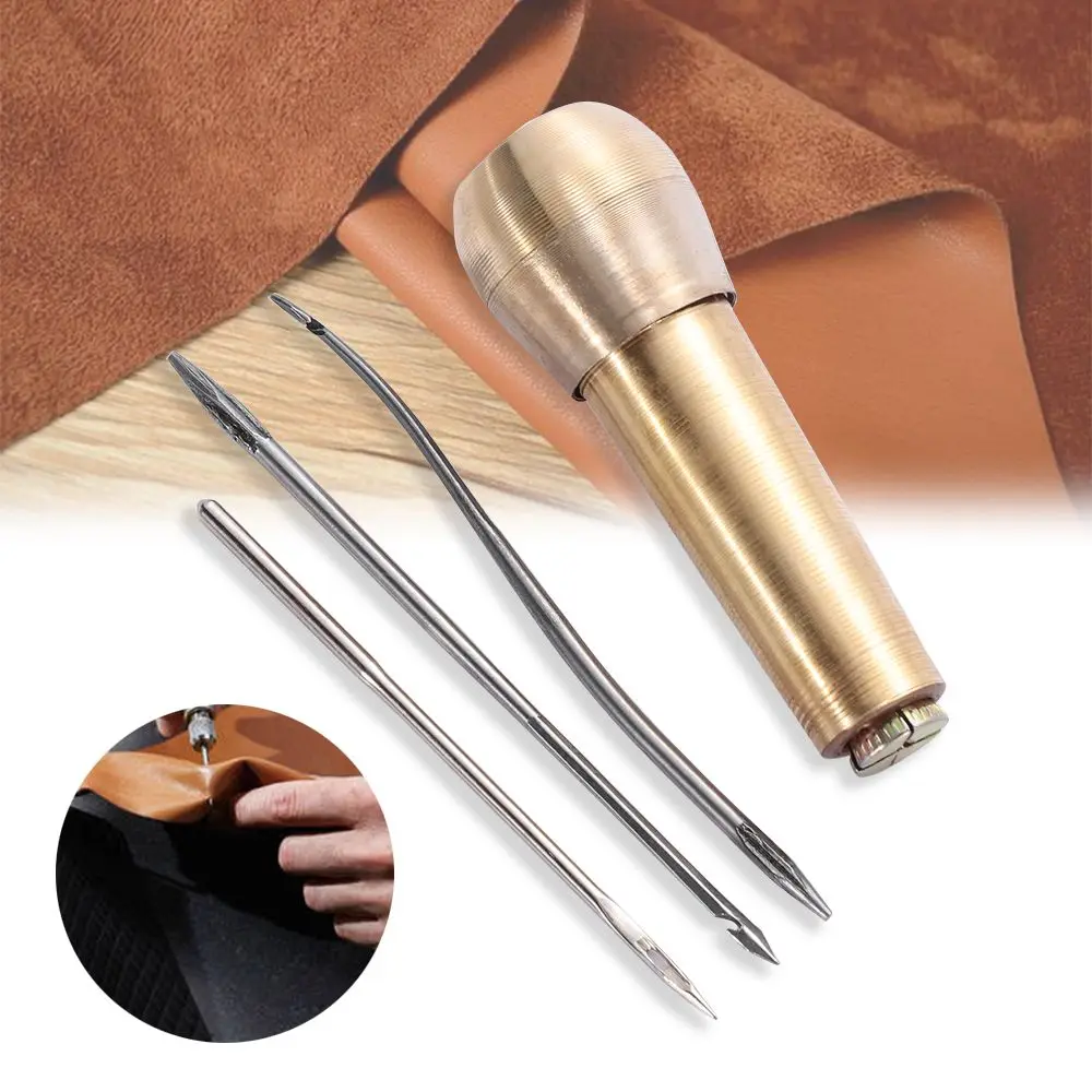 

4PCS Sets Sewing Supplies Canvas Leather Shoes Repair Tool Leather Craft Needle Tool Kit Sewing Awl