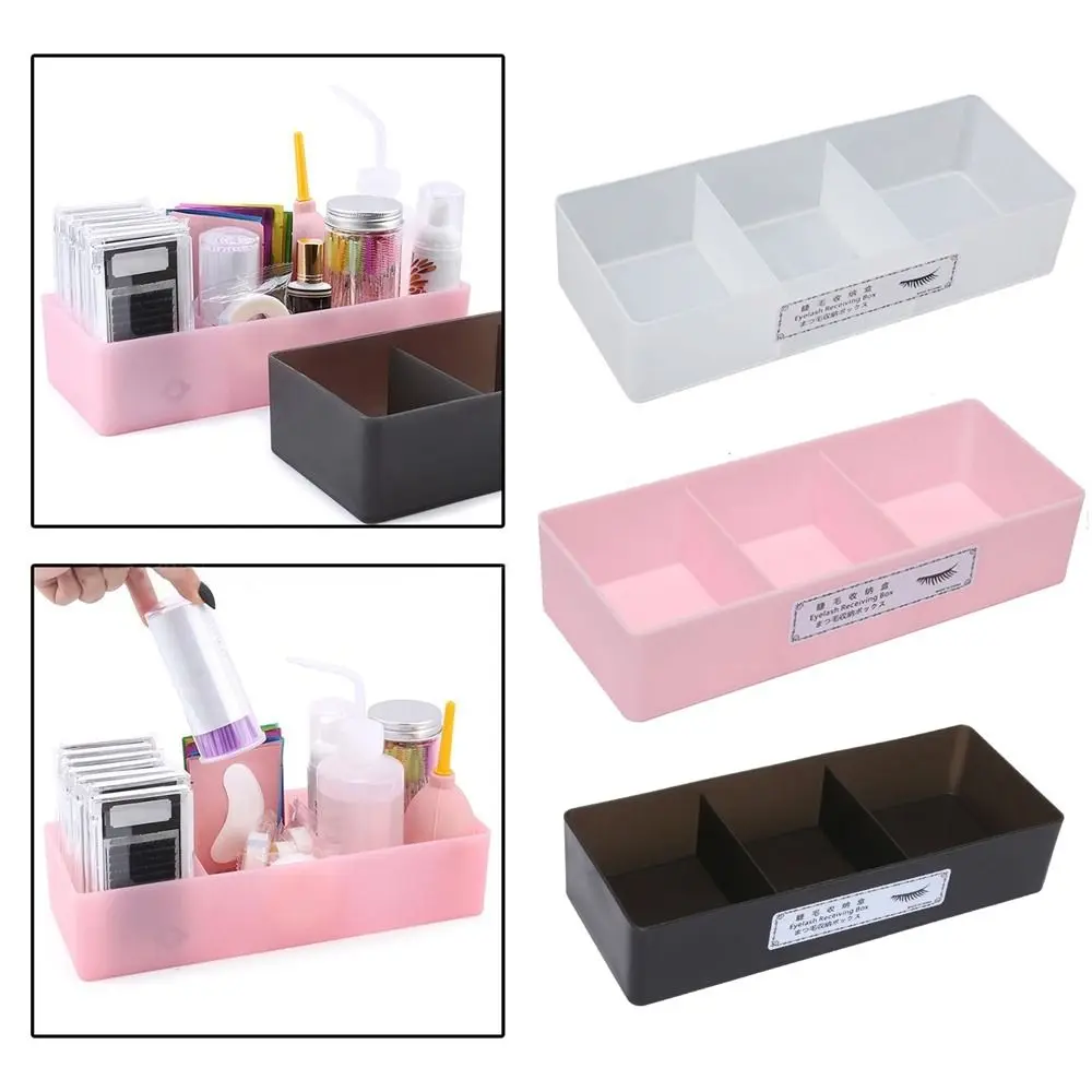 3 Grids Eyelash Storage Box New Plastic Display box Cosmetic Tray Beauty Tools Extension Tool Eyelash Display Case Eyelash