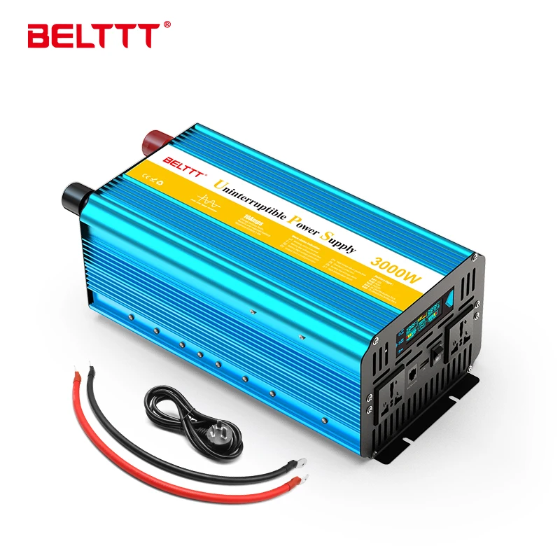 Inversor Ups com Carregador Transformador de Onda Senoidal Pura Conversor Fora da Rede para Casa dc 12v 24v para 220v ac 230v 3000w 4000w 6000w