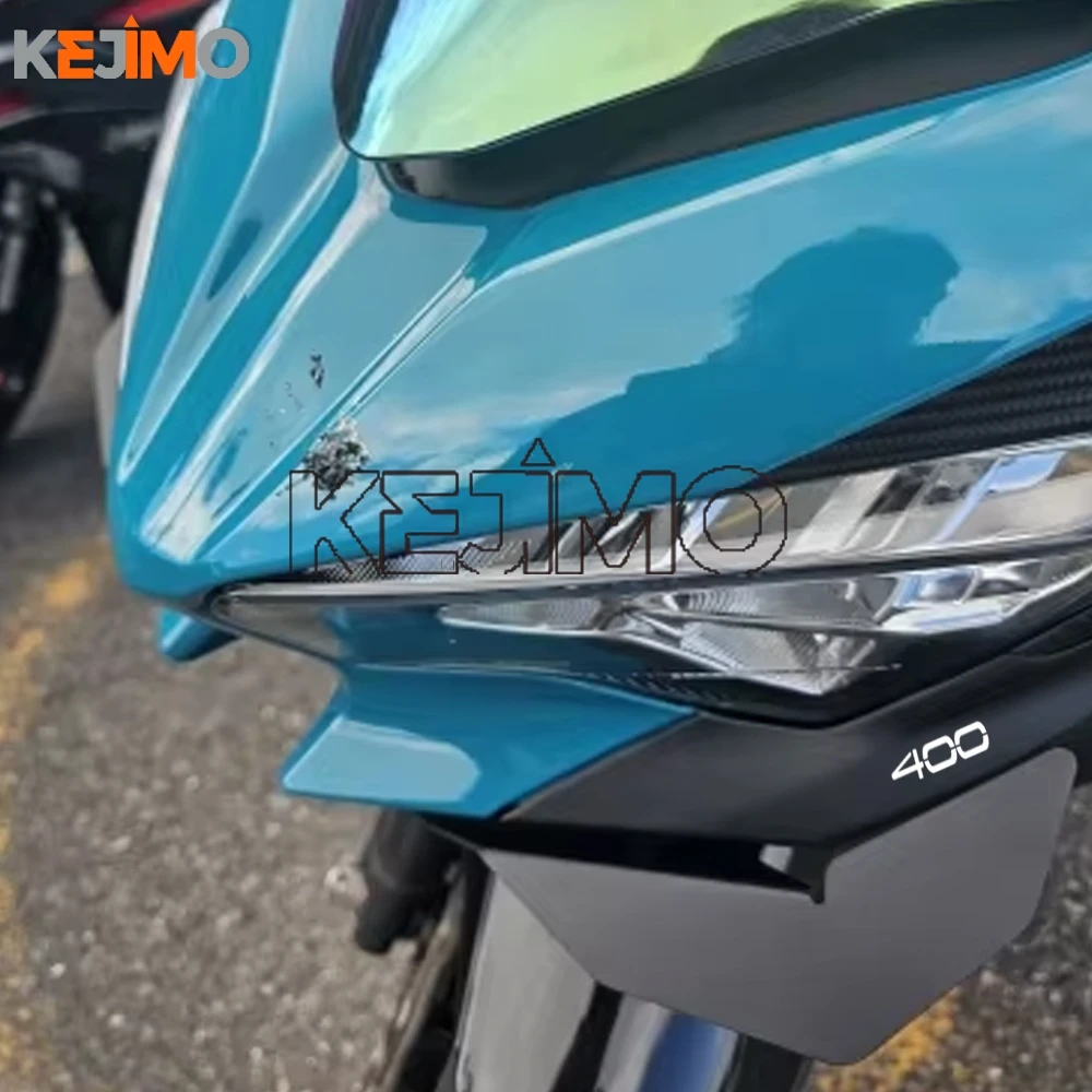 Motorcycle Front Fairing Pneumatic Wing Lets Tip Downforce Wings Deflector For Kawasaki Ninja 400 2018-2022 2023 2024 NINJA 400