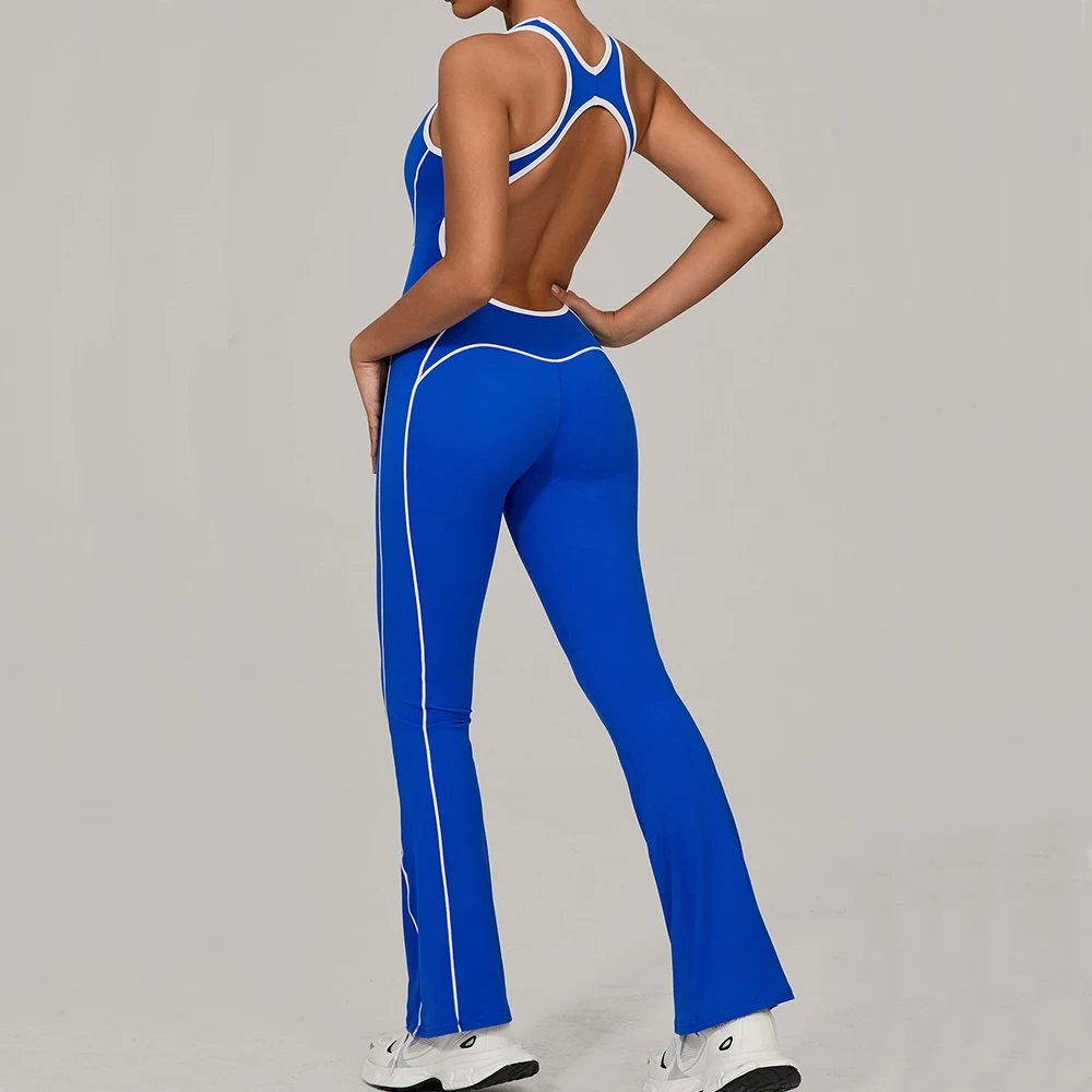 

Backless Yoga One Piece Women's Rompers Fitnss Suit Running Sports Overalls Tracksuit Yoga Clothing Scrunch Workout Bodysuits
