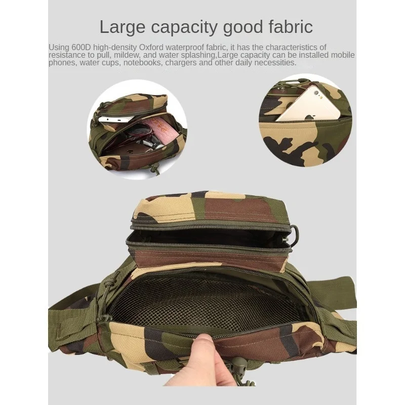 Multifunctional Waterproof Tactical Camouflage Waist Bag, Outdoor Mobile Phone Bag