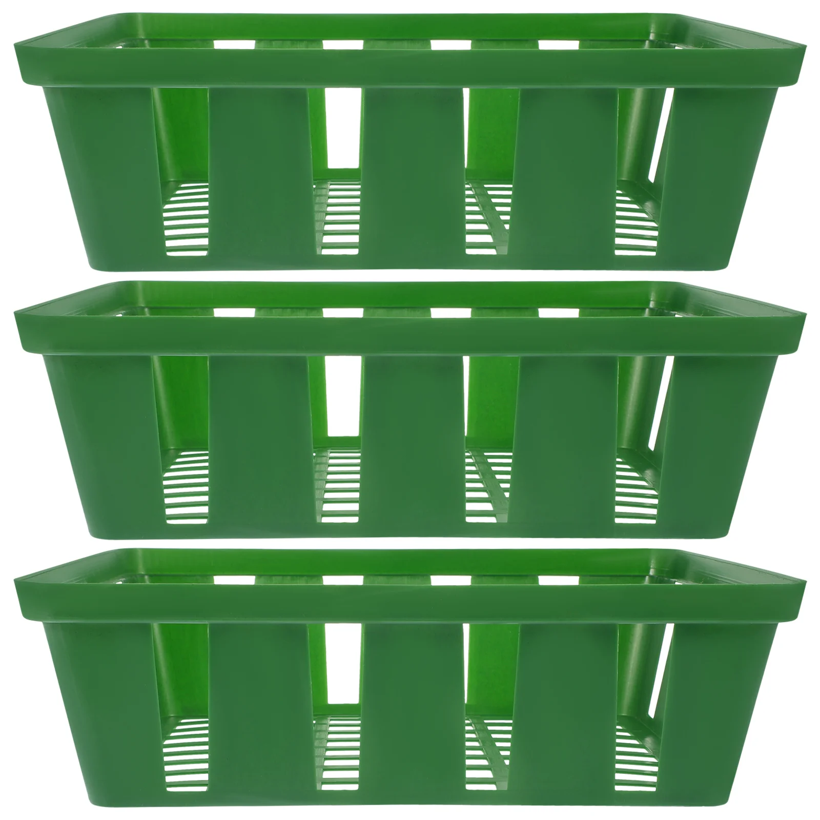 

3Pcs Plastic Nursery Baskets Planting Basket Drainage Holes Small Planter Plastic Garden Supply Flower Vegetable Seedling Basket