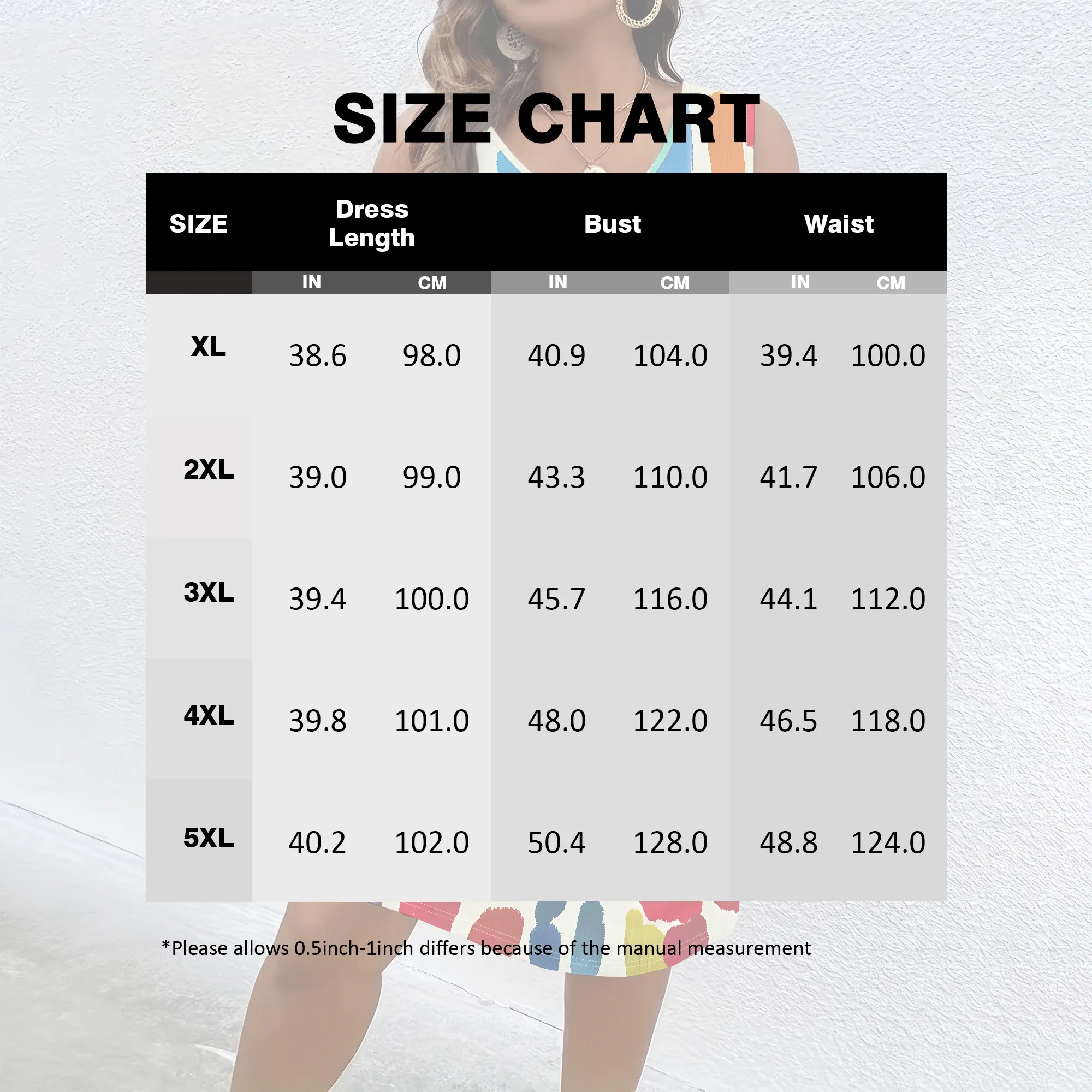 Bild 6: Buntes ärmelloses Kleid mit Farbdruck, Sommer-Minikleid mit abstraktem Kunstmuster, lebendige Pinselstriche, Freizeitkleidung für Damen, XL-5XL