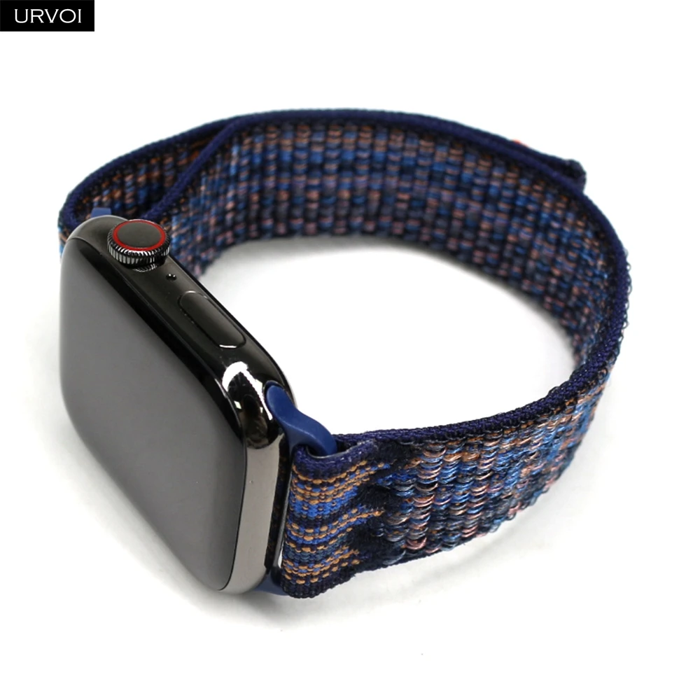 URVOI N Sport Loop für Apple Watch Ultra 4 3 2 Series 12 11 10 9 SE3 Gewebtes Nylon-Loop-Armband mit Zuglasche für iWatch Leichtes Armband