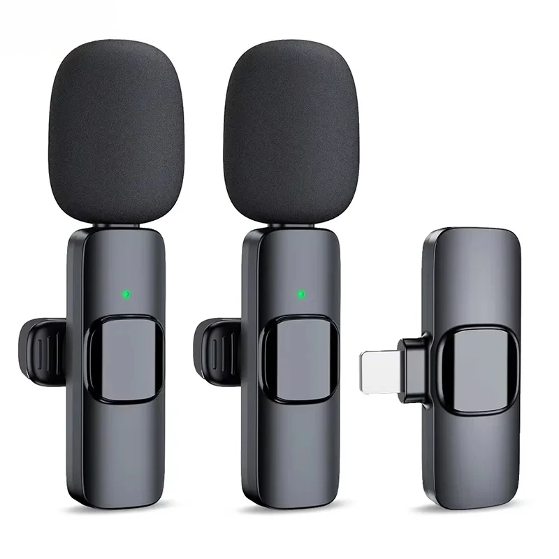

2.4G Wireless Lavalier Microphone Portable Audio Video Recording Mini Mic for iPhone Android Outdoor Live Broadcast Gaming Phone