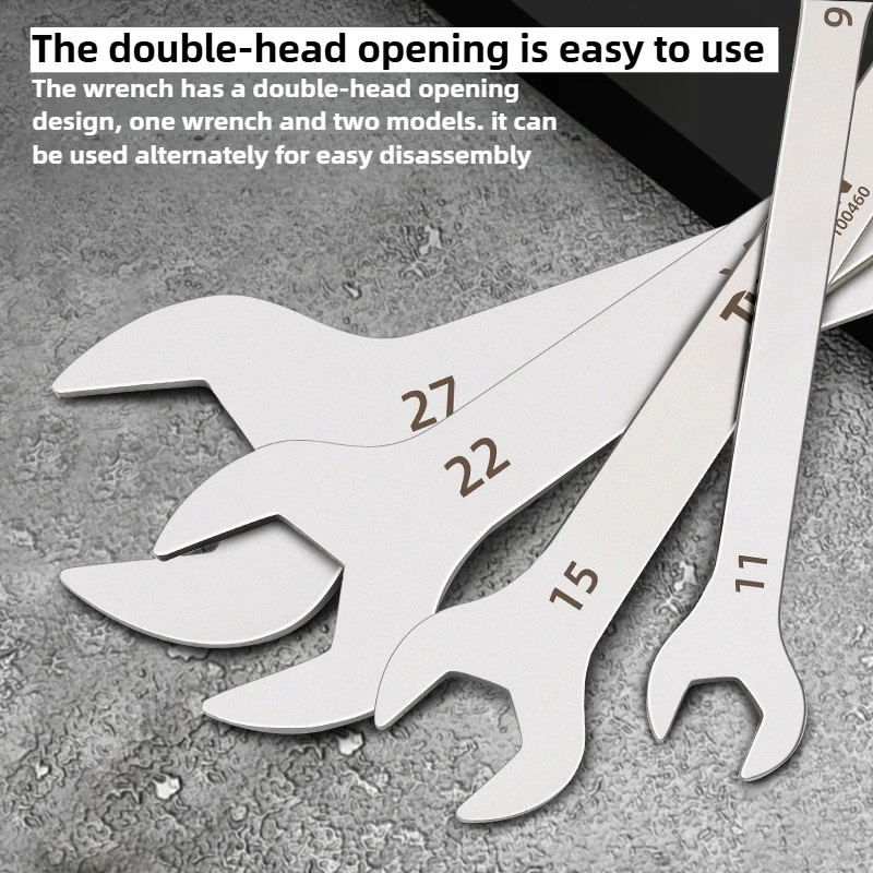 Ultrathin Thin Wrench Large Opening Dual Purpose Wrench Thin Dual Purpose Wrench 5.5-11mm 12-16mm 17-22mm 3PCS Hardware Tool