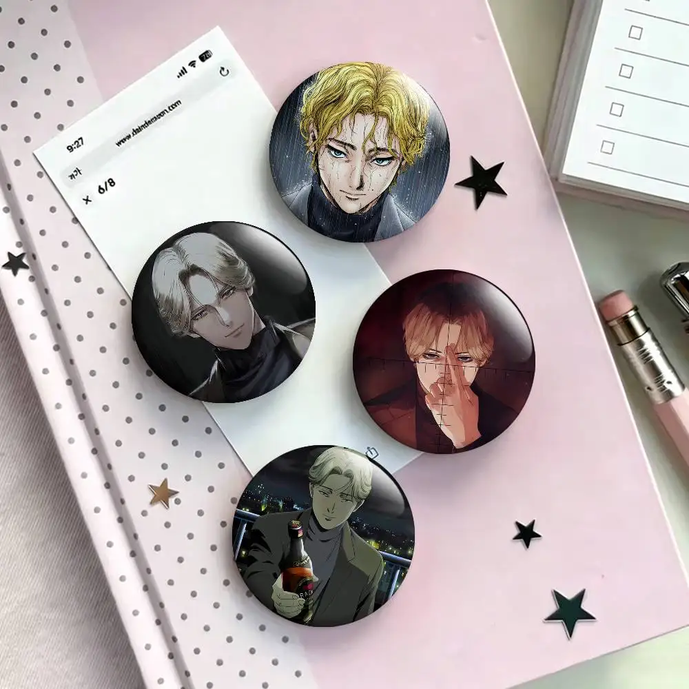 

J-Johan L-Liebert M-Monster Badges 25 32 44 58 75 mm Round Fans Collect Friends Gifts Brooch Souvenir