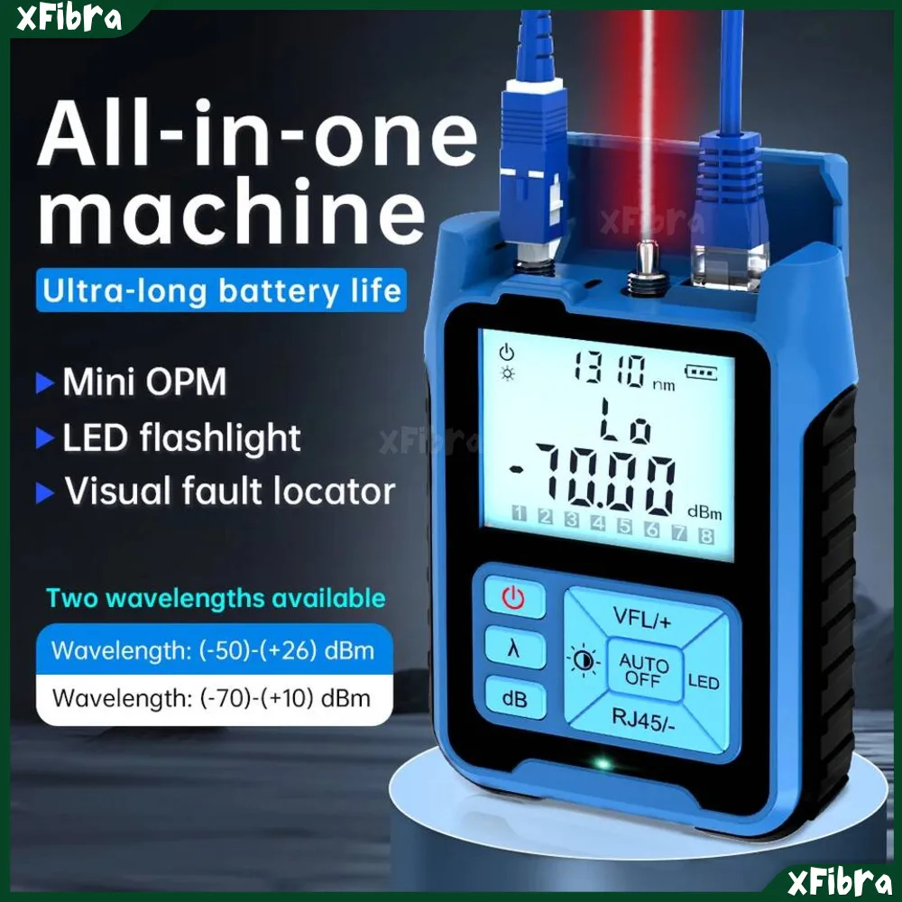 

Mini Multifunctional Optical Power Meter Visual Fault Locator Fiber Testing Tool