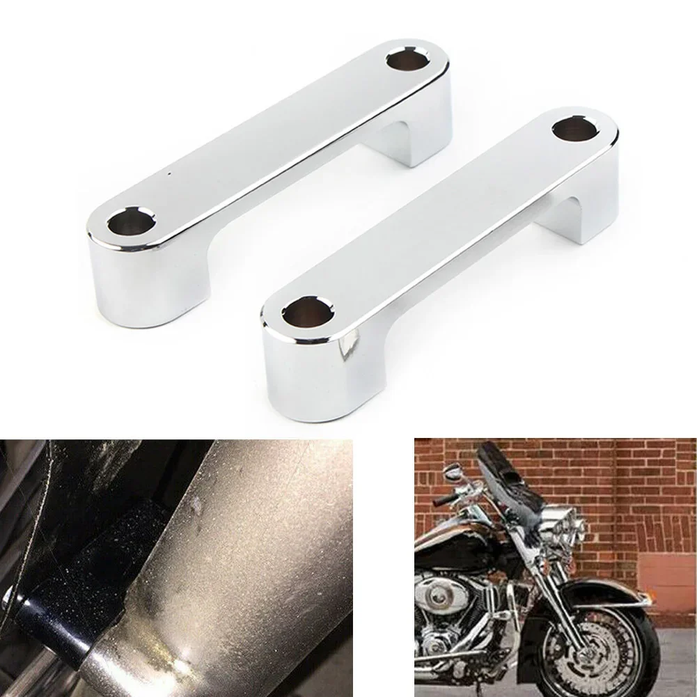 

30 Inch Motorcycle Front Fender Bracket Spacer Chrome/Black For Harley 1996-2013 Touring Street Road Glide FLHT FLHR FLTR FLHX