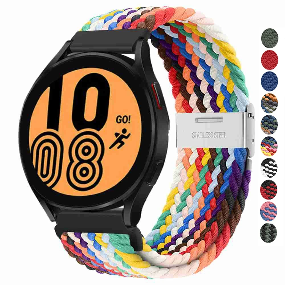 Geflochtenes Solo-Loop-Armband für Samsung Galaxy Watch 4 6 44mm 40mm 4 klassische 46mm Correa