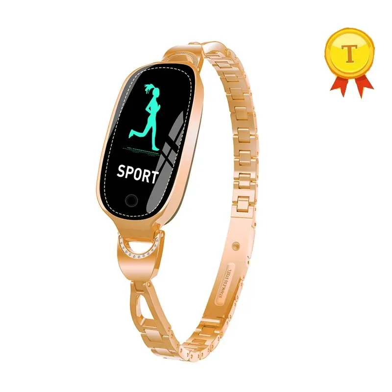 

2024 F18 Smart Watch Women Waterproof Heart Rate Monitor Blood Pressure Remote Camera Bracelet Ladies Smartwatch for Android Ios