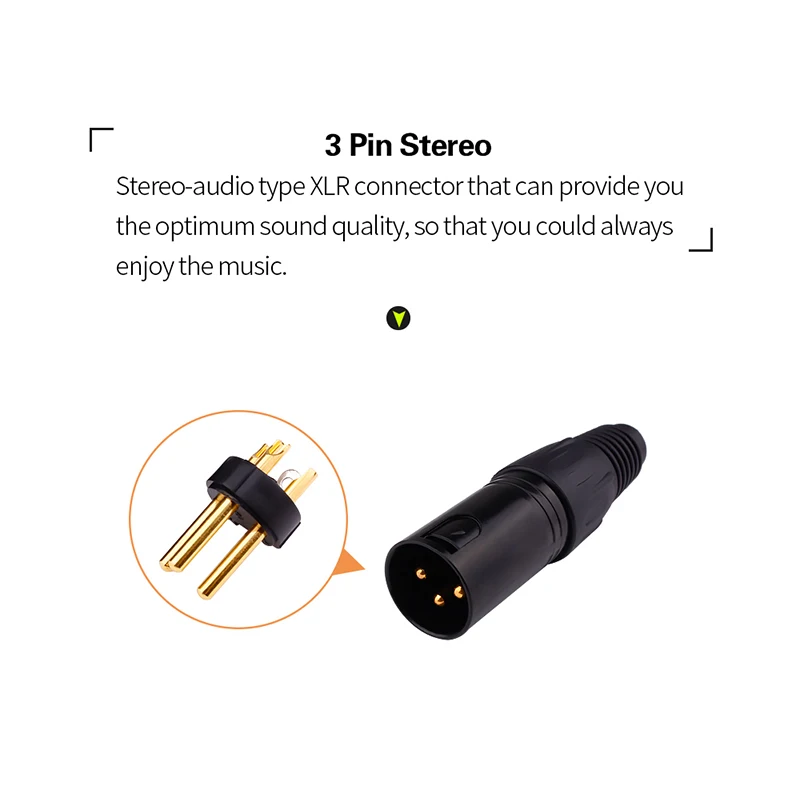 3-pinowa mikrofon XLR Adapter Audio wtyczka męska XLR 2pcs męskie złącze męskie + 2pcs żeńskie gniazdo Adapter Stereo