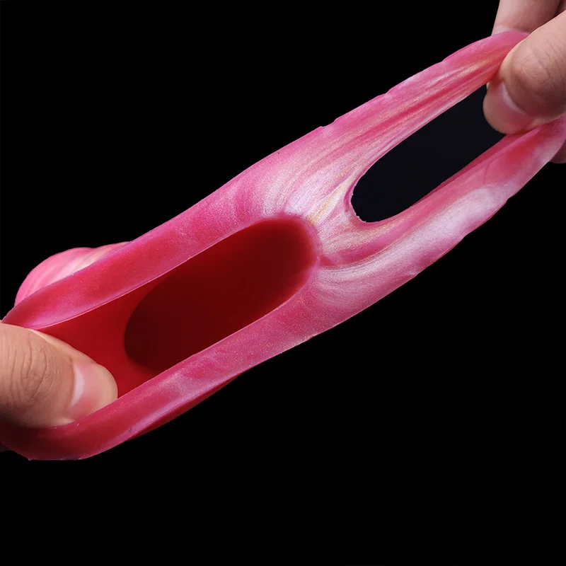 YOCY Men Cock Sheath Monster Dildo Sleeve Condom Penis Enlargement Liquid Silicone Sex Toys For Couples