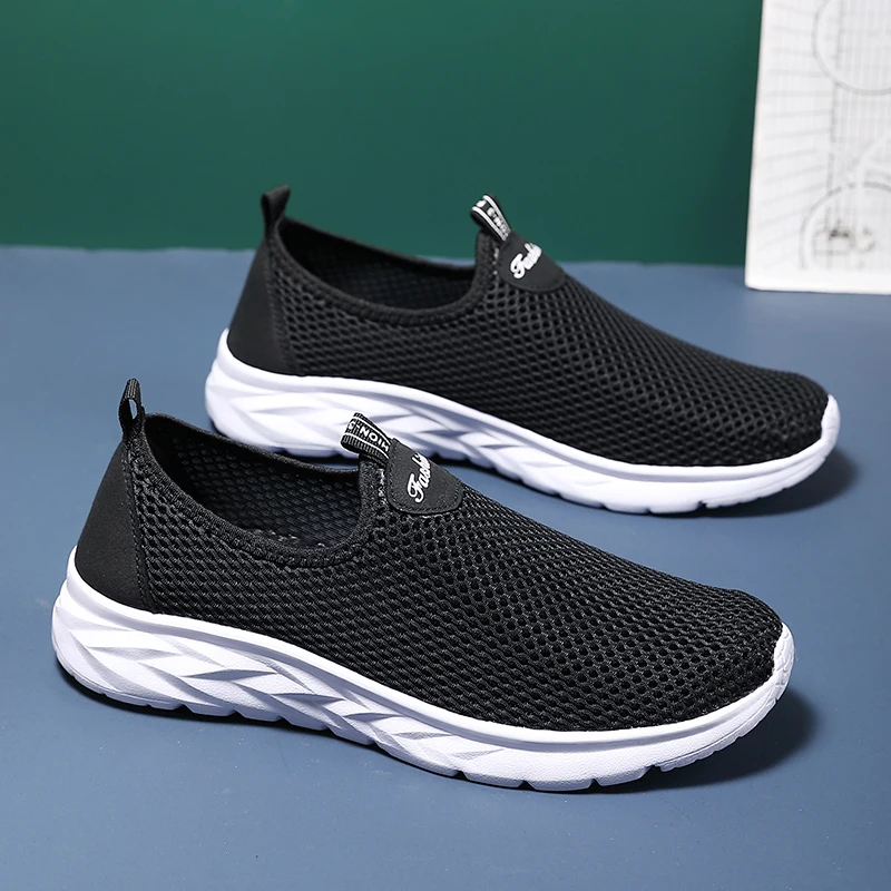 Men\'s Casual Breathable Mesh Shoes Summer Outdoor Non-slip Mens Shoes Comfortable Zapatos Hombres Light Weight Man Running Shoes