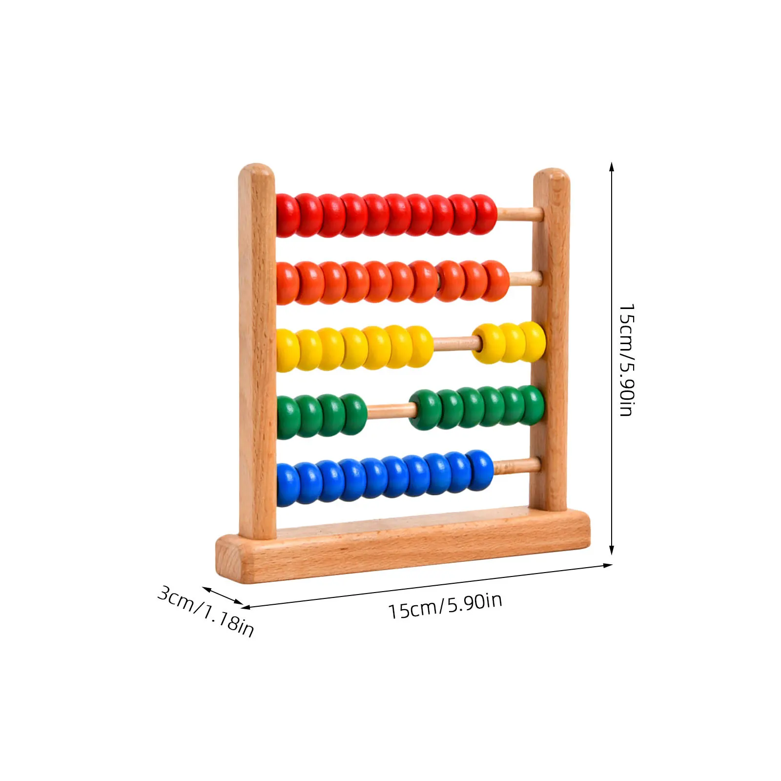 1pc Kids Houten Abacus Kraal Tellen Voor Rekenen Leren Wiskunde Educatief Hulpmiddel Vroege Ontwikkeling Leermiddel