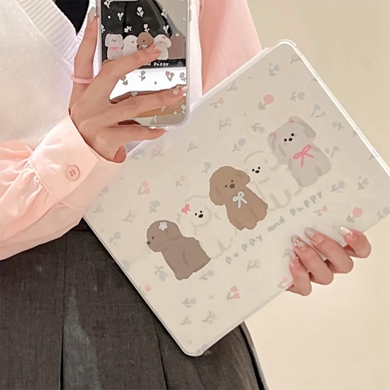 Floral Puppy 360° Rotation Shell Accessories for Samsung Tab S7 S8 S9 S11 11 S10 S9 S7 12.4 Tab A9 A11 8.7" Plus 11" A8 S6 Lite