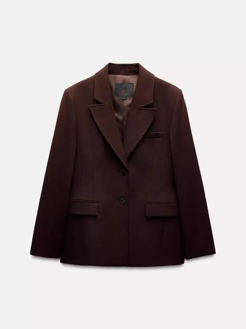 

Spring 2025 New Arrival Women's ort Skirt Sle Waist-Cinching Commute Suit Jaet Premium Feel Commute Wind Loose Fit Long...