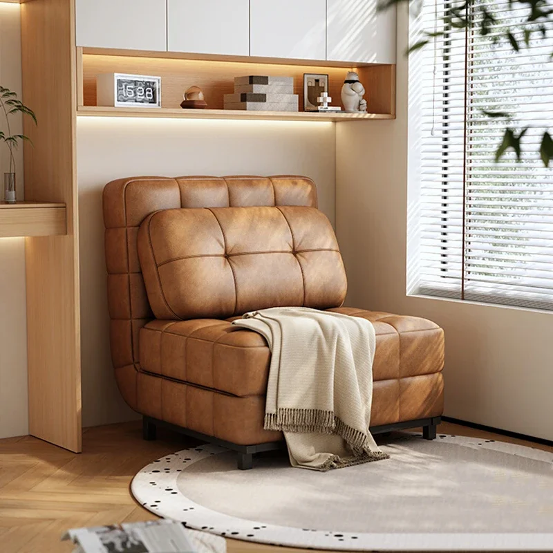 2026Modern Luxury Folding Sofa Bed Multifunctional Living Room Furniture Reclining Foldable Features Upholstered Synthetic Leath