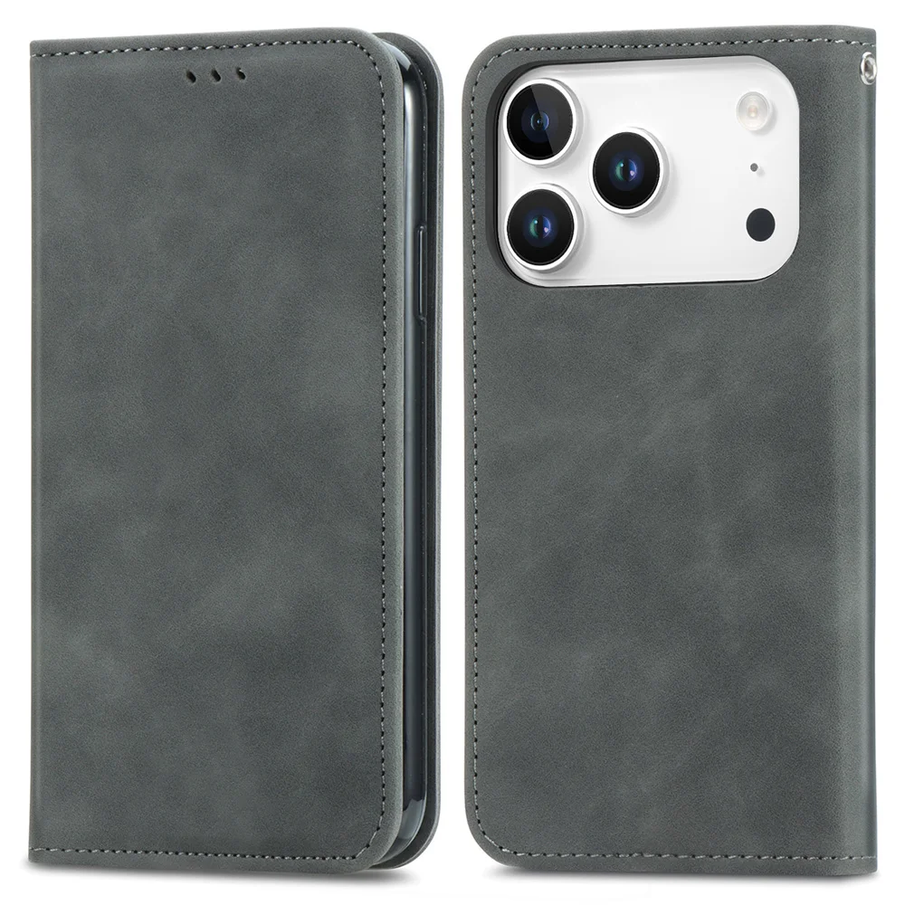 Business Flip Phone Case für IPhone 17 Air 16 16e 15 14 Plus 13 12 11 Pro Max X XR XSMax 7 8 SE Cover mit Kartenhalter Brieftasche