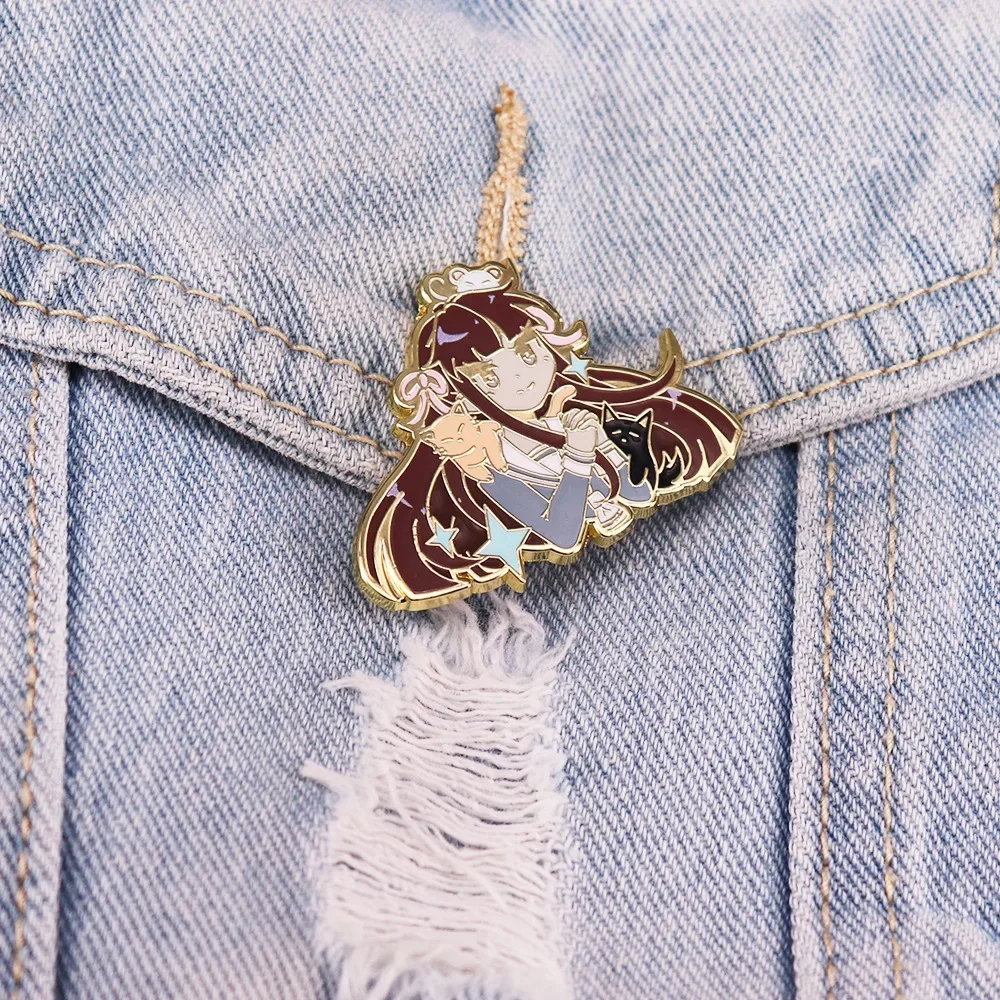 أنيق وروح الدعابة الحيوان المينا بروش أنيمي لطيف دورماوس إبريق الشاي سبيكة شارة التلبيب على ظهره زينت دبابيس ميدالية هدية #6