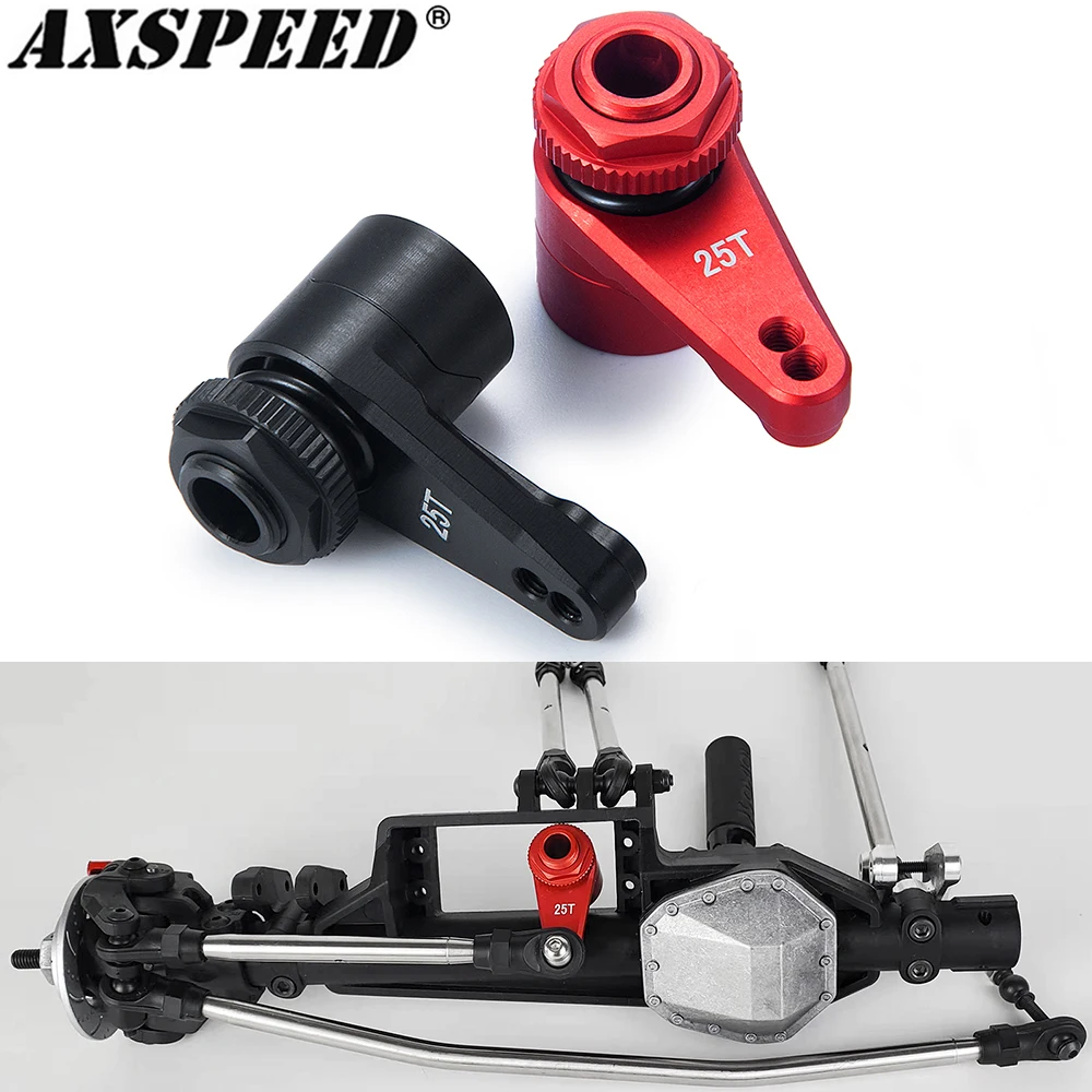 AXSPEED Aluminum Alloy 25T Steering Servo Arm Horn for 1/10 AXIAL RBX10 AXI03005 RC Crawle Car Servo Upgrade Accessories