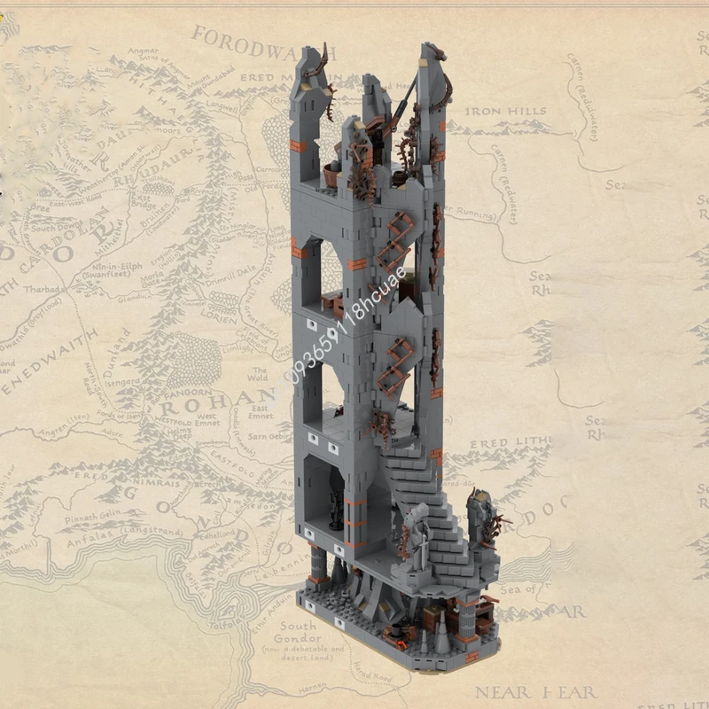 

1851pcs MOC UCS Dol-Guldur part 5/8 the Rings Building Blocks Logical thinking up Christmas toy Gift Space imagination up