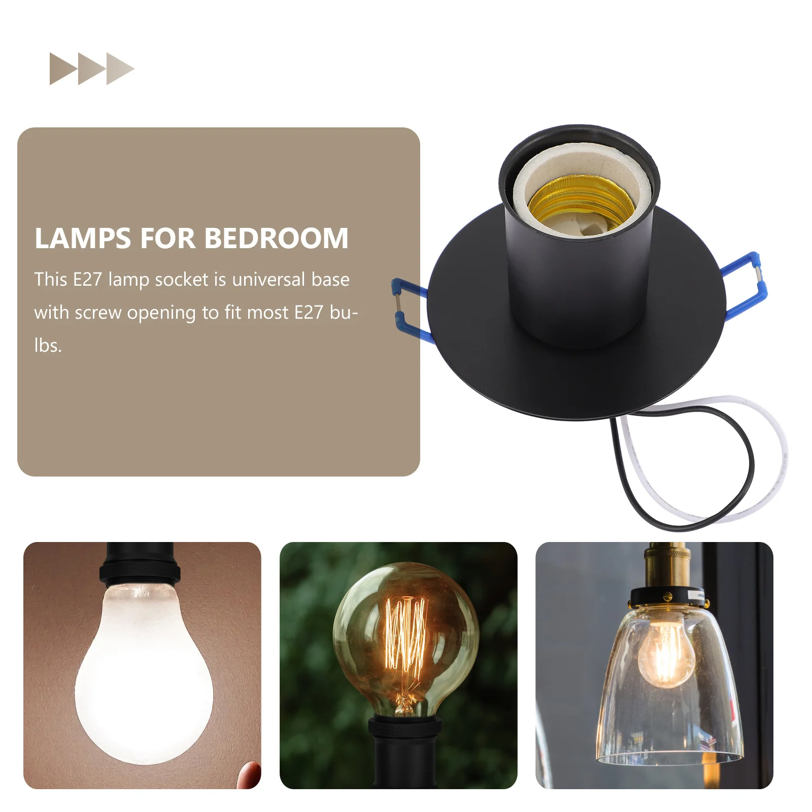 E27 مخرج ضوء 8 سنتيمتر أجزاء المصباح قاعدة عالمية الطراز الحديث لغرفة النوم المطاعم مكاتب مقبس الإضاءة مقبس المصباح