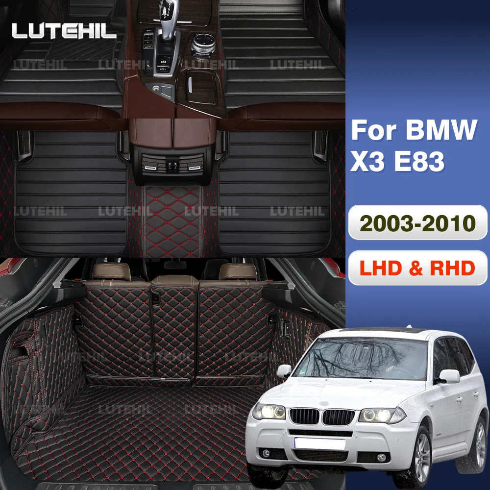 Car Floor Mats For BMW X3 E83 2003-2010 09 08 07 Trunk mat Cargo Liner Protection Carpet Custom Floor Liners Accessories