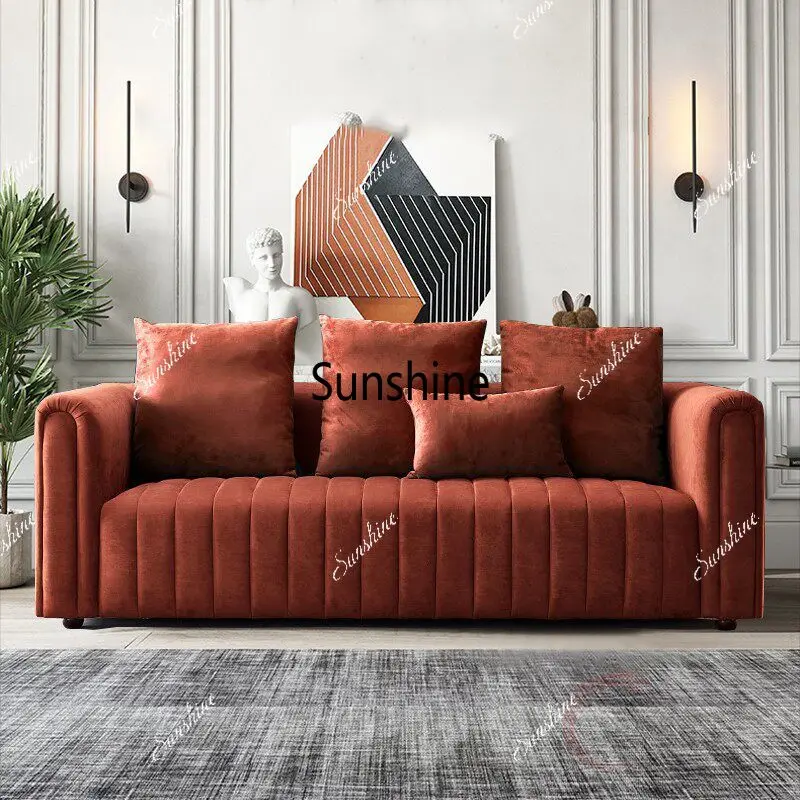 Nordic modern simple light luxury living room small apartment fabric sofa