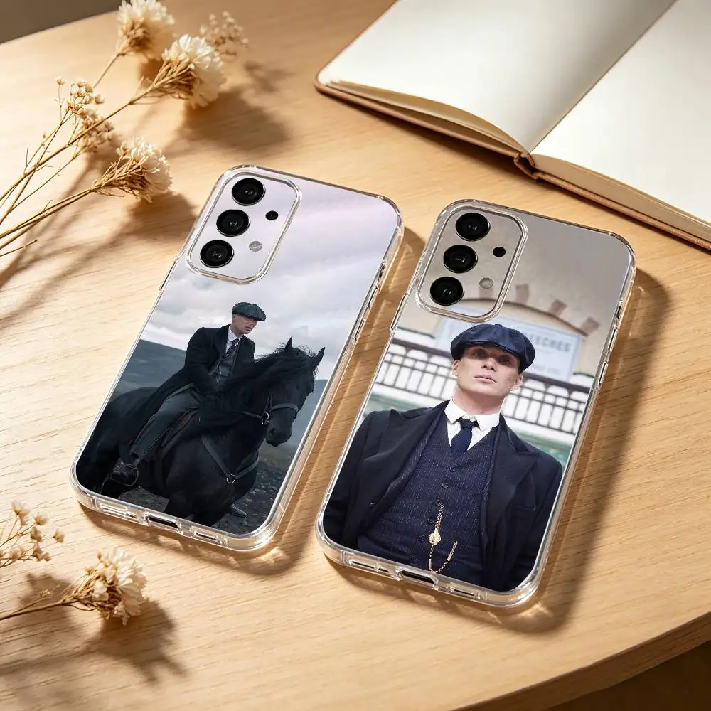 P-Peaky Blinders phone Case For Samsung S25,24,21,22,23,30,Ultra,20,Plus,Fe,Lite,Note Transparent Cover