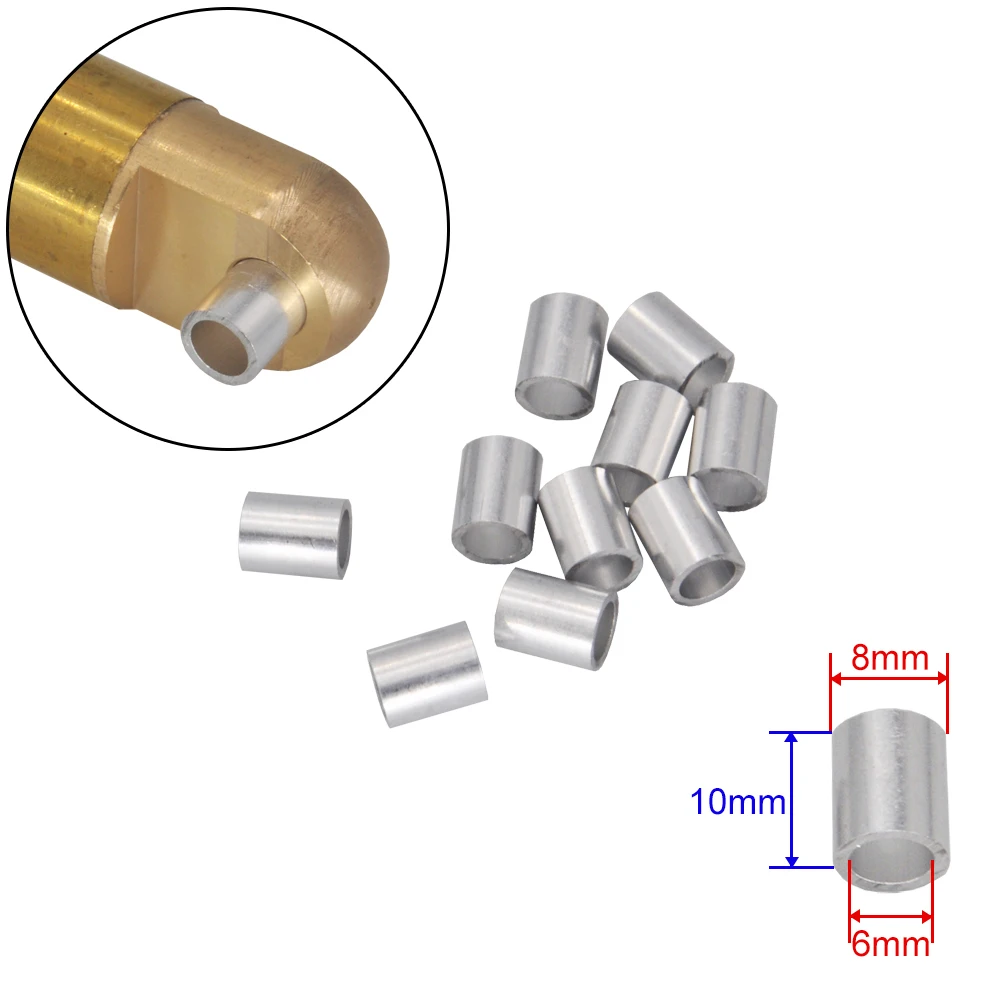 10PCS Cylinder End Cap and Tail Metal Bushing 5mm/6mm for RC Hydraulic Excavator Loader Model Cylinder Mounting Hole Parts